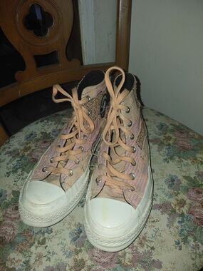 Converse Men’s High-Top Sneakers in Peach